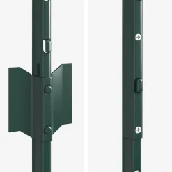 vidaXL Vallas De Jardín-Poste de Valla 22 pcs Verde 140 cm Acero