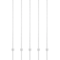 vidaXL Poste de Valla 5 pcs Plateado 140 cm Acero Acero galvanizado/plata Best