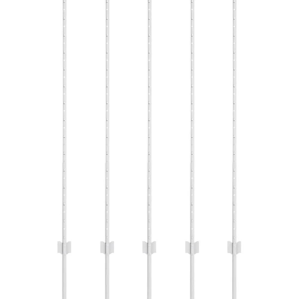 vidaXL Poste de Valla 5 pcs Plateado 140 cm Acero Acero galvanizado/plata Best