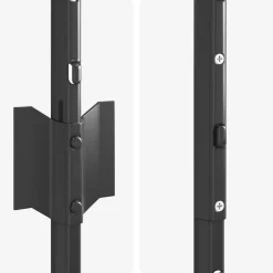 vidaXL Vallas De Jardín-Poste de Valla 44 pcs Gris 200 cm Acero