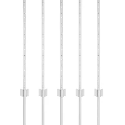 vidaXL Poste de Valla 5 pcs Plateado 80 cm Acero Acero galvanizado/plata Best