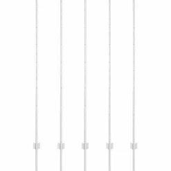 vidaXL Poste de Valla 5 pcs Plateado 150 cm Acero Acero galvanizado/plata Sale