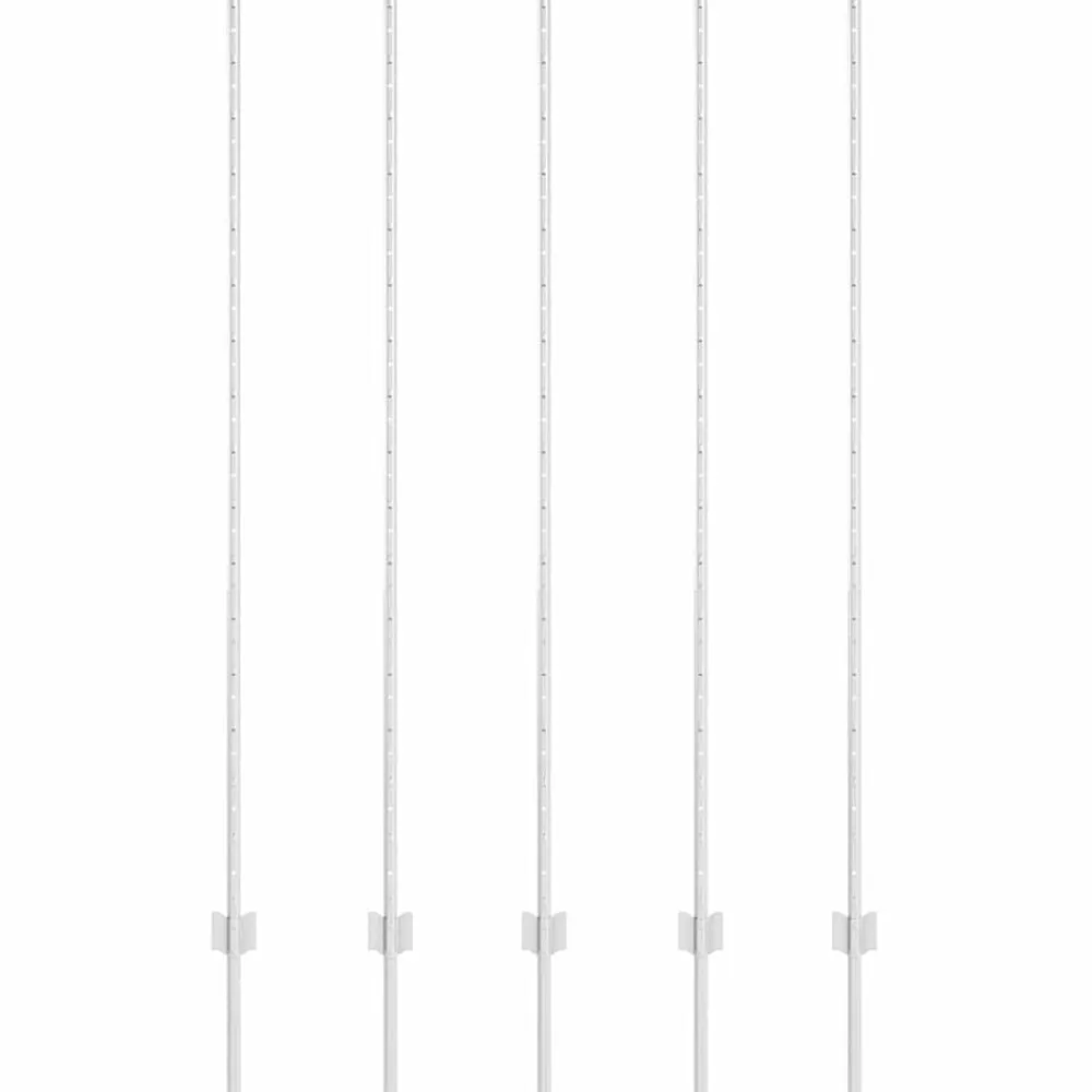 vidaXL Poste de Valla 5 pcs Plateado 150 cm Acero Acero galvanizado/plata Sale
