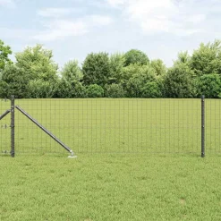 vidaXL Poste de Valla 52 pcs 3,2 x 3,2 x 105 cm Gris New