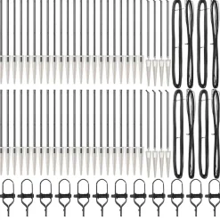 vidaXL Poste de Valla 52 pcs 3,2 x 3,2 x 105 cm Gris New