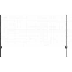 vidaXL Vallas De Jardín-Poste de Valla 11 pcs Gris 100 cm Acero