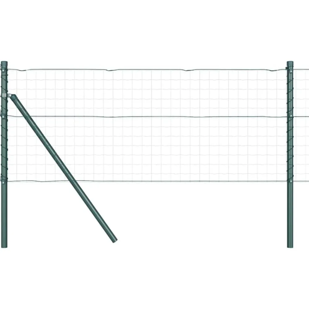 vidaXL Poste de Valla 13 pcs Acero Verde Outlet