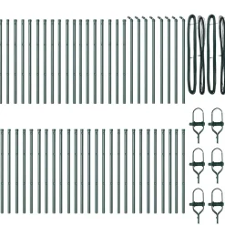 vidaXL Poste de Valla 52 pcs 3,2 x 3,2 x 80 cm Verde Best