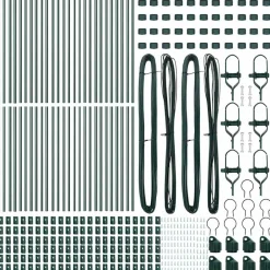 vidaXL Poste de Valla 52 pcs 3,2 x 3,2 x 80 cm Verde Best