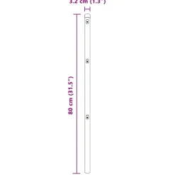 vidaXL Poste de Valla 52 pcs 3,2 x 3,2 x 80 cm Verde Best