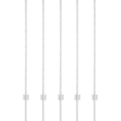 vidaXL Poste de Valla 5 pcs Plateado 120 cm Acero Acero galvanizado/plata Clearance