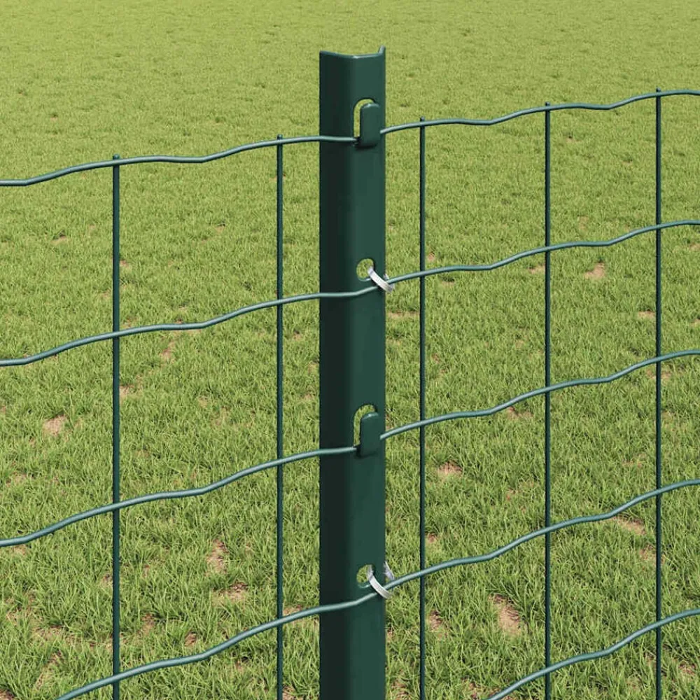 vidaXL Poste de Valla 5 pcs Verde 120 cm Acero Acero/verde Sale