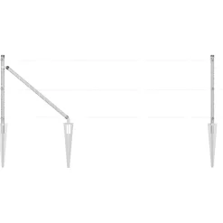 vidaXL Poste de Valla 7 pcs Plateado Acero Acero galvanizado Sale