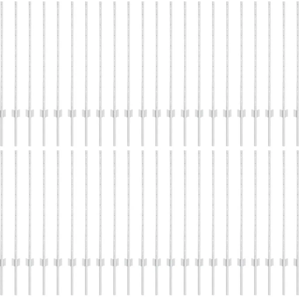 vidaXL Poste de Valla 44 pcs Plateado 140 cm Acero Acero galvanizado/plata Online