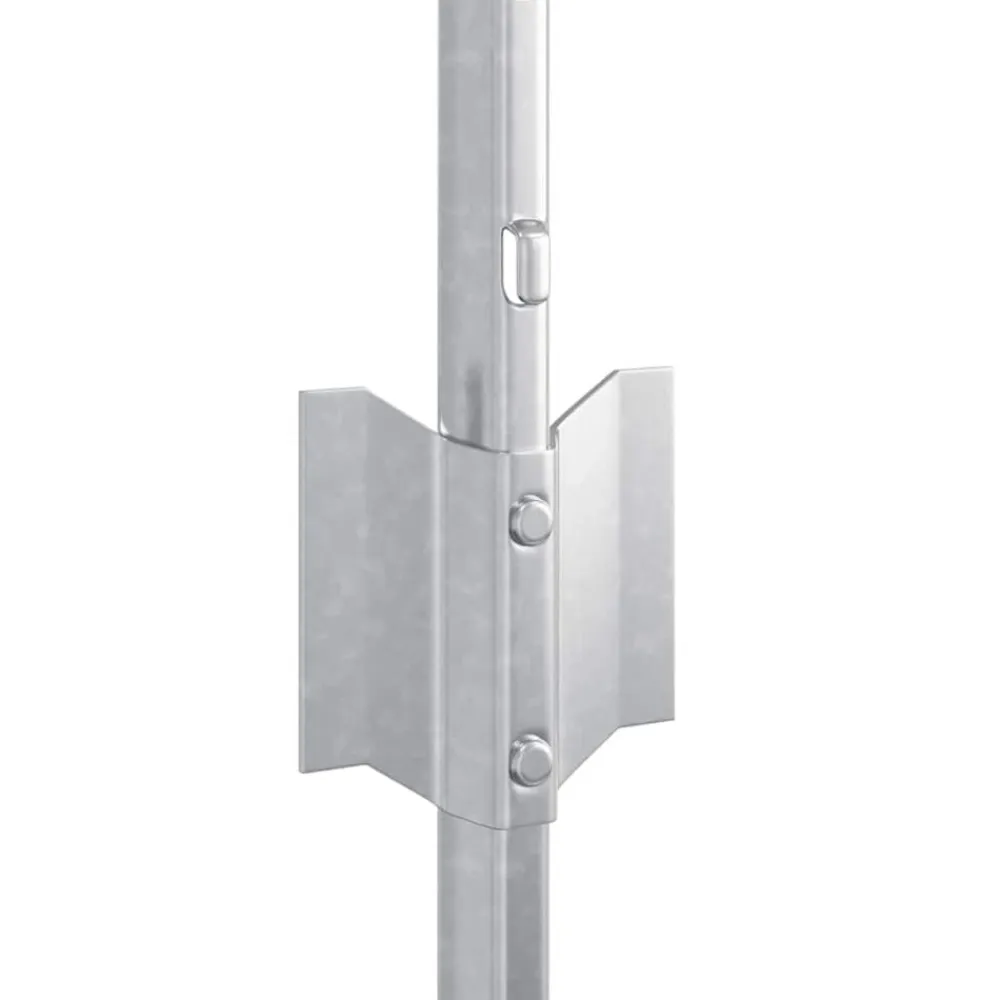vidaXL Vallas De Jardín-Poste de Valla 11 pcs Plateado 80 cm Acero