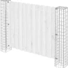 vidaXL Vallas De Jardín-Poste de Valla 2 pcs Plateado 20 x 20 x 190 cm Metal