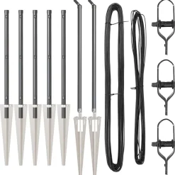 vidaXL Poste de Valla 7 pcs Acero Gris Online