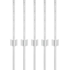 vidaXL Vallas De Jardín-Poste de Valla 5 pcs Plateado 40 cm Acero