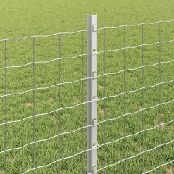 vidaXL Poste de Valla 22 pcs Plateado 120 cm Acero Acero galvanizado/plata Outlet