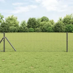 vidaXL Poste de Valla 52 pcs 3,2 x 3,2 x 80 cm Gris