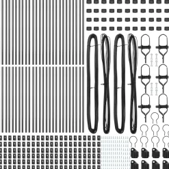vidaXL Poste de Valla 52 pcs 3,2 x 3,2 x 80 cm Gris