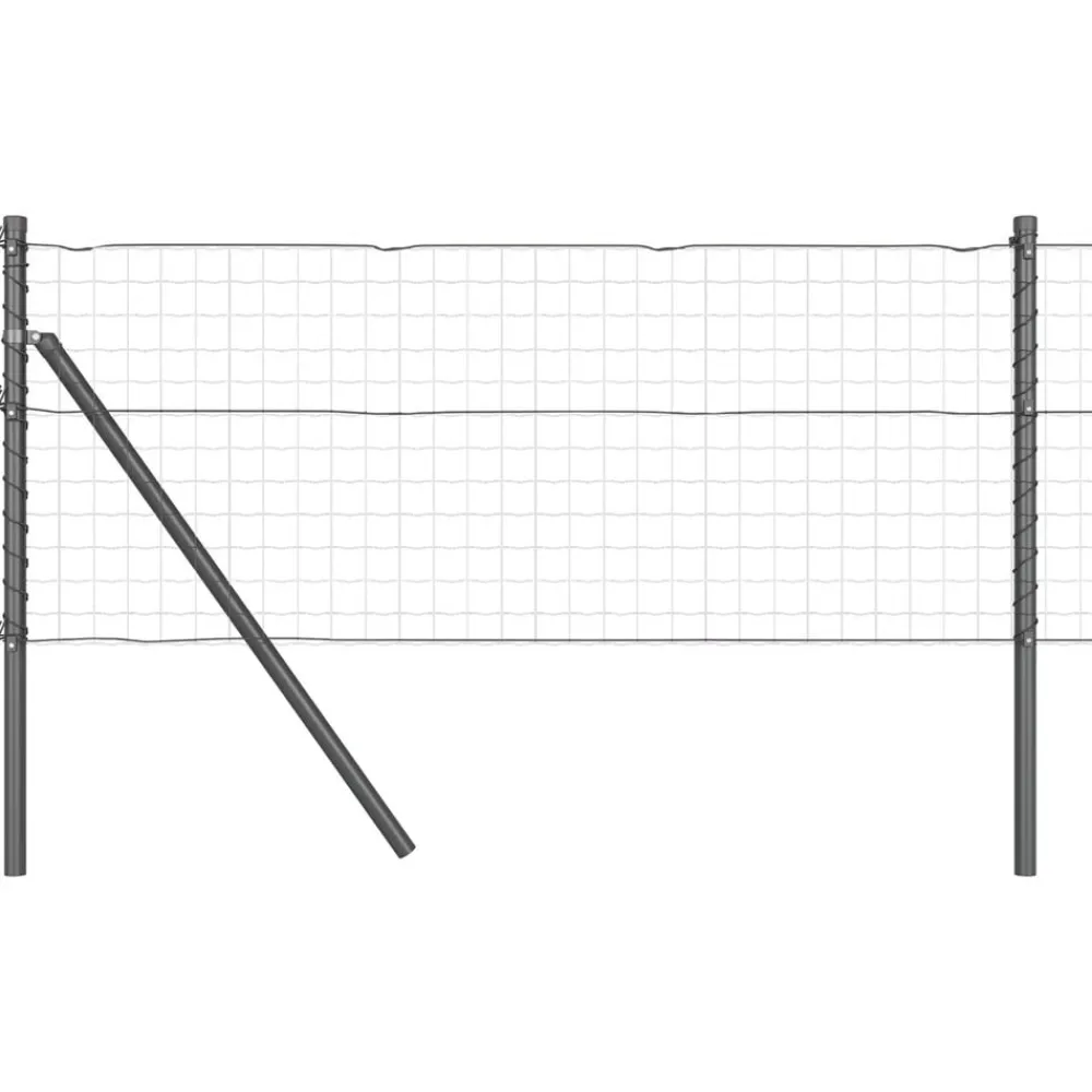 vidaXL Poste de Valla 52 pcs 3,2 x 3,2 x 80 cm Gris