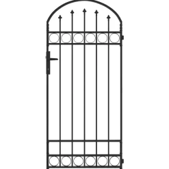 vidaXL Poste de Valla con cerradura Assen Gris 200 x 88 x 14 cm Acero Online
