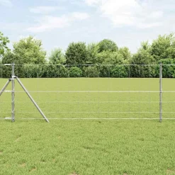 vidaXL Poste de Valla Galvanizado 25 x 0,8 m Acero Outlet