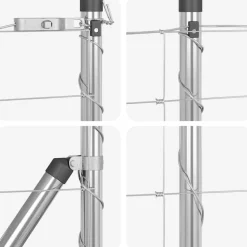 vidaXL Poste de Valla Galvanizado 25 x 0,8 m Acero Outlet