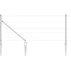 vidaXL Poste de Valla Galvanizado 25 x 0,8 m Acero