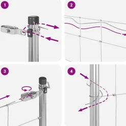 vidaXL Poste de Valla Galvanizado 25 x 0,8 m Acero