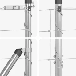 vidaXL Poste de Valla Galvanizado 25 x 0,8 m Acero