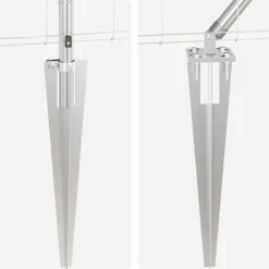 vidaXL Poste de Valla Galvanizado 25 x 0,8 m Acero