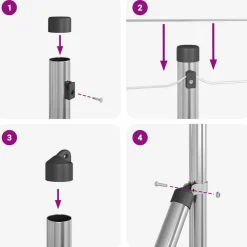 vidaXL Poste de Valla Galvanizado 25 x 0,8 m Acero Online