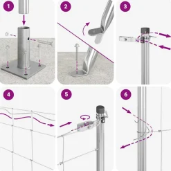 vidaXL Poste de Valla Galvanizado 25 x 0,8 m Acero Online