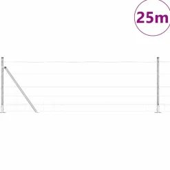vidaXL Poste de Valla Galvanizado 25 x 0,8 m Acero Online