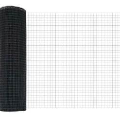 vidaXL Poste de Valla 10 x 0,4 m (malla de 12 x 12 mm) Gris New