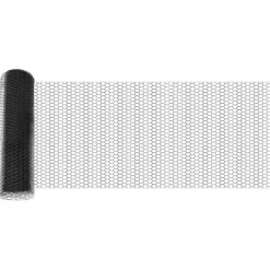vidaXL Poste de Valla 10 x 0,4 m (malla de 13 mm) Acero y PVC Gris New