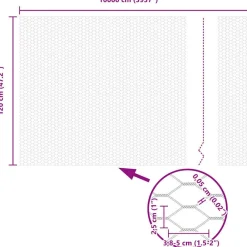 vidaXL Poste de Valla Plateado 100 x 1,2 m (malla de 25 mm) Acero Acero galvanizado Sale