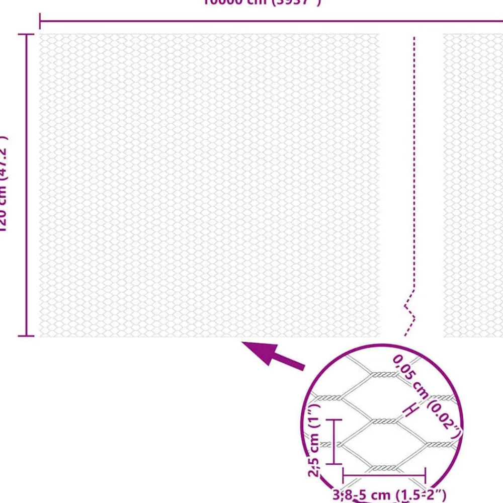 vidaXL Poste de Valla Plateado 100 x 1,2 m (malla de 25 mm) Acero Acero galvanizado Sale