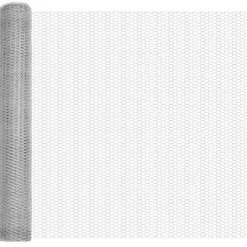 vidaXL Poste de Valla Plateado 100 x 1,2 m (malla de 25 mm) Acero Acero galvanizado Sale