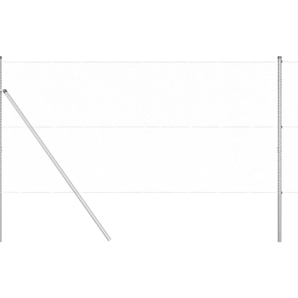 vidaXL Poste de Valla Plateado 100 x 1,2 m (malla de 25 mm) Acero Acero galvanizado Sale