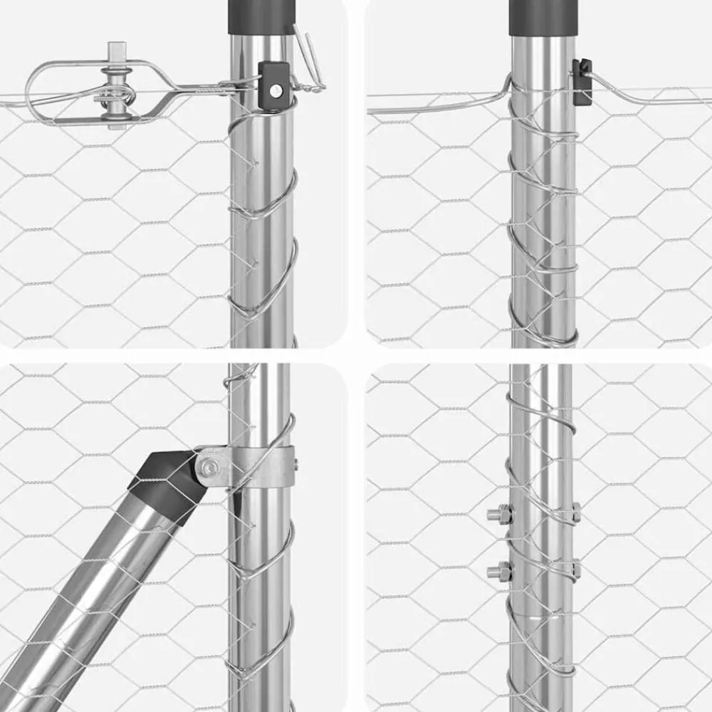 vidaXL Poste de Valla Plateado 100 x 1,2 m (malla de 25 mm) Acero Acero galvanizado Sale