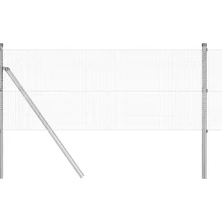 vidaXL Vallas De Jardín-Poste de Valla Plateado 10 x 0,4 m (malla de 12 x 12 mm) Acero