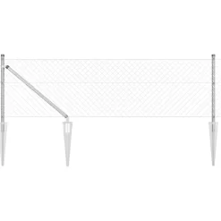 vidaXL Vallas De Jardín-Poste de Valla Plateado 10 x 0,4 m (malla de 40 x 40 mm) Acero
