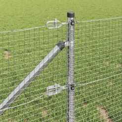 vidaXL Poste de Valla Plateado 50 x 0,8 m (malla de 19 x 19 mm) Acero Acero galvanizado Best