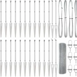 vidaXL Poste de Valla Plateado 50 x 0,8 m (malla de 19 x 19 mm) Acero Acero galvanizado Best