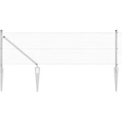 vidaXL Poste de Valla Plateado 50 x 0,5 m (malla de 12 x 12 mm) Acero Acero galvanizado Sale