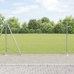 vidaXL Poste de Valla Plateado 10 x 1,2 m (malla de 50 mm) Acero Acero galvanizado Sale