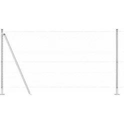 vidaXL Poste de Valla Plateado 10 x 1,2 m (malla de 50 mm) Acero Acero galvanizado Sale